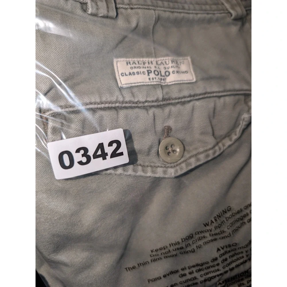 Polo Ralph Lauren Vintage Cargo Shorts Khaki Sage Men's Size 34